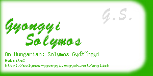 gyongyi solymos business card